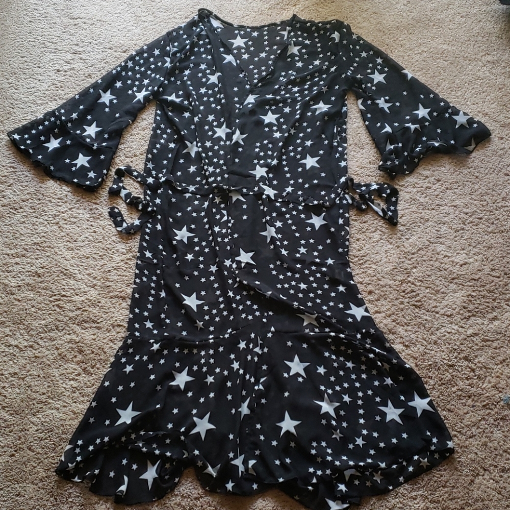 Womens star sheer cover up one size